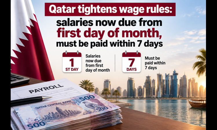 Qatar tightens wage rules: salaries now due from first day of month, must be paid within 7 days